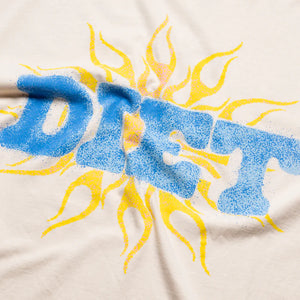 Diet Starts Monday Flame Spray Tee - Cream/Blue