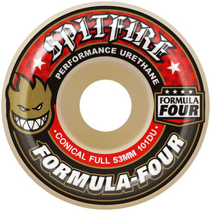 Spitfire Formula Four Conical Full 53mm 101D Wheels – Set of 4