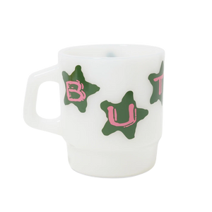 Butter Goods Stars Milk Glass - White