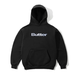 Butter Goods Stripe Logo Applique Pullover Hood - Black