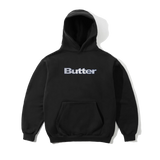 Butter Goods Stripe Logo Applique Pullover Hood - Black