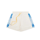 Diet Starts Monday Strokes Linen Short - Cream/Blue