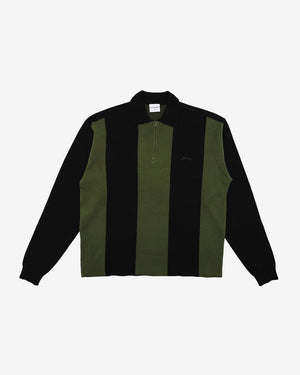 Students Gibson Knitted L/S Sweater Polo - Black