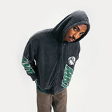 Market Tier Zero Zip Hoodie - Stone Washed Black