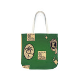 Pas De Mer High Couture Tote Bag - Cream/Green