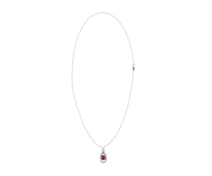 TwoJeys Icon Link Ruby Necklace – Silver