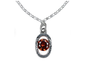 TwoJeys Icon Link Ruby Necklace – Silver