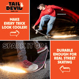 Tail Devil Skateboard Spark Plate – Red
