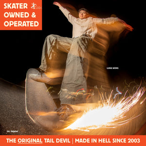 Tail Devil Skateboard Spark Plate – Red