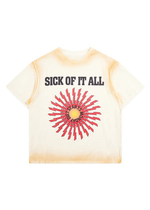 Diet Starts Monday Sick of it All Tee - Antique White