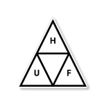 HUF Triple Triangle Sticker - White