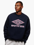 Butter Goods X Umbro Diamond Applique Crewneck - Navy
