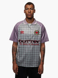 Butter Goods X Umbro Plaid Jersey - Berry Stone