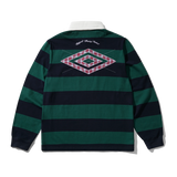 Butter Goods X Umbro Victory Rugby Polo - Navy Forest