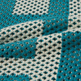 Honor The Gift A-Spring Unisex Crochet Ss Button Down - Teal