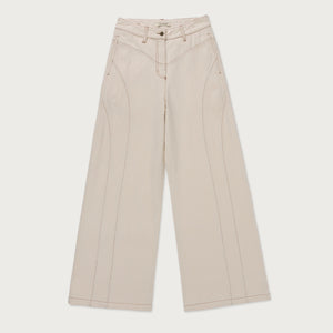 Honor The Gift Tailored Curved Pant - Cream