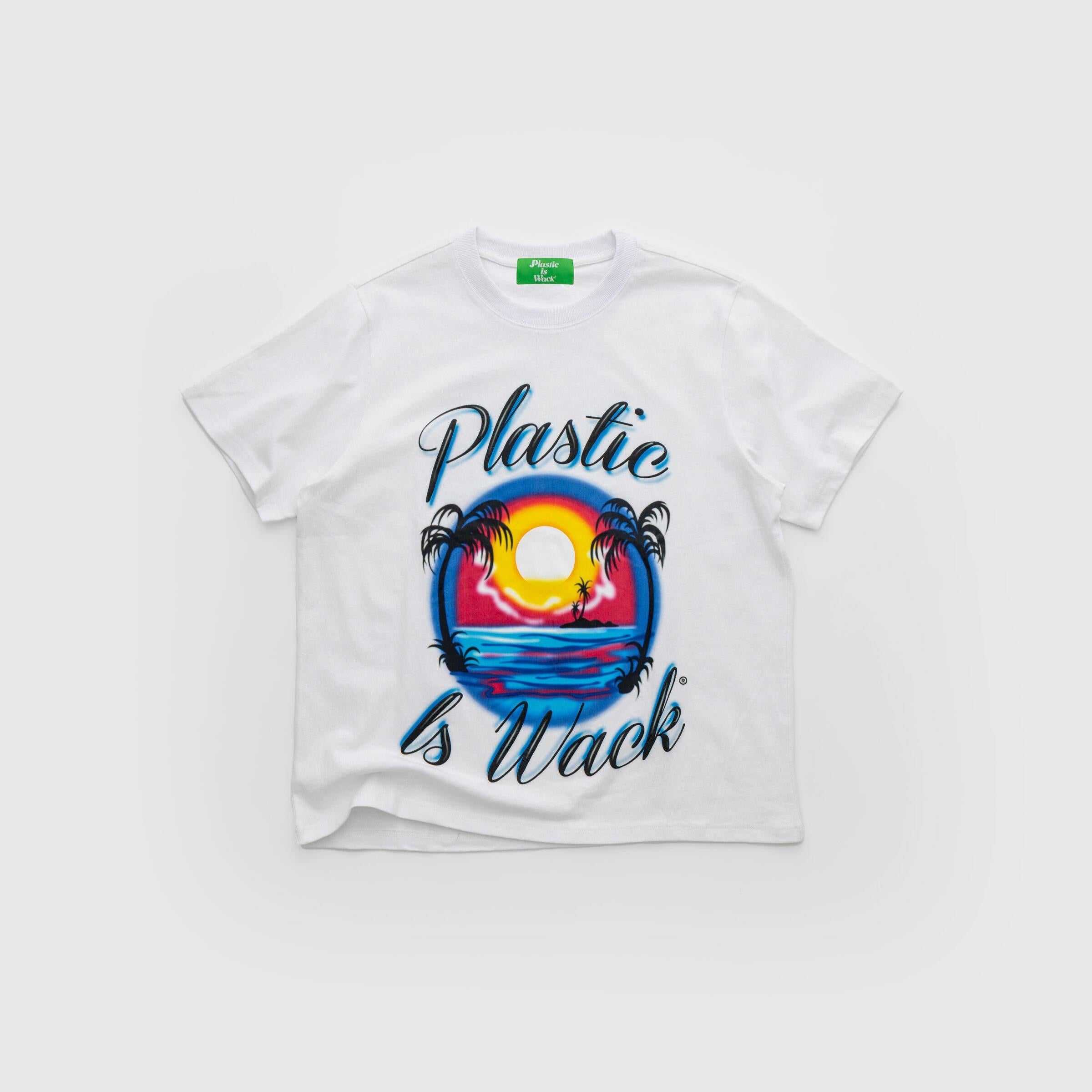 Plastic is Wack Sunset T-shirt - White