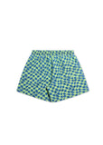 Diet Starts Monday Warped Checkered Shorts - Lime/Navy