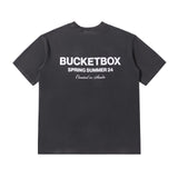 Bucket Box Logo Tee - Washed Black
