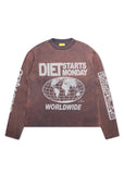 Diet Starts Monday Worldwide Long Sleeve Tee – Vintage Black