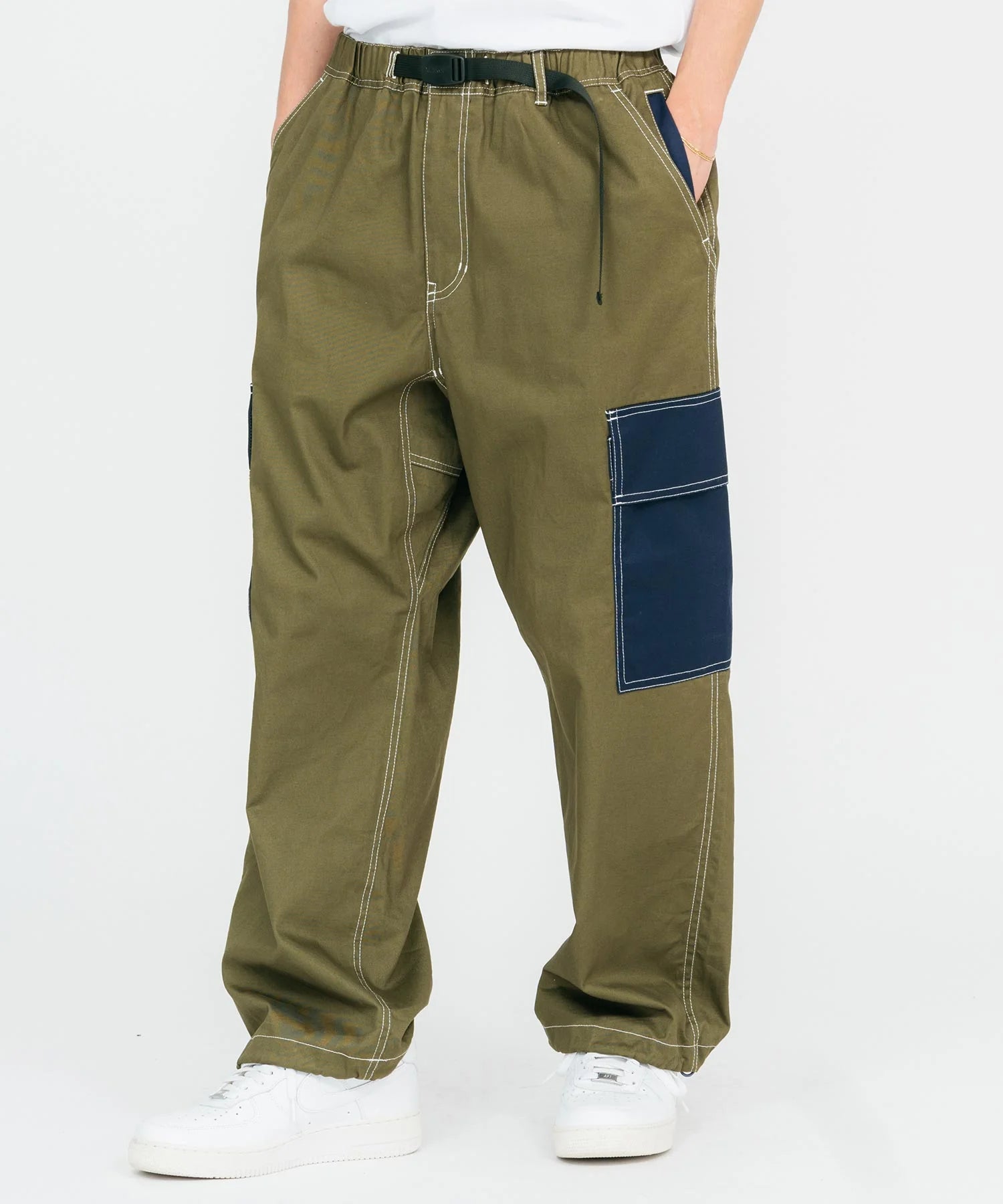 XLarge Color Switched Cargo Pants - Olive