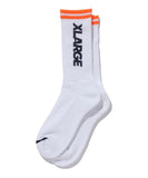 XLarge Contrast Stripe Standard Logo Socks - White
