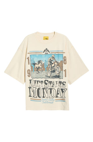 Diet Starts Monday 81 Racing Tee – Antique White