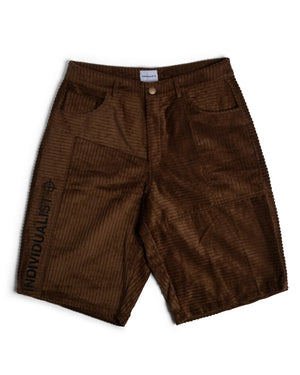 Individualist Paneled Corduroy Big Boy Shorts – Chocolate