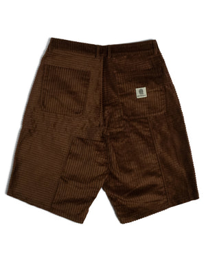 Individualist Paneled Corduroy Big Boy Shorts – Chocolate