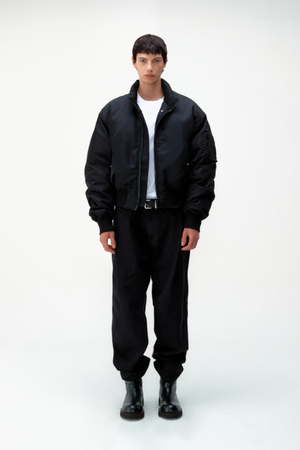 Coor Stand Collar Neck Down Puffer- Black