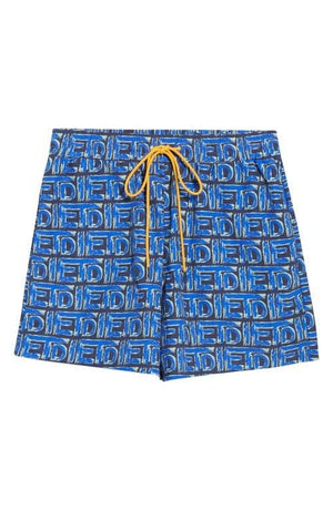 Diet Starts Monday Scribble Short - Blue