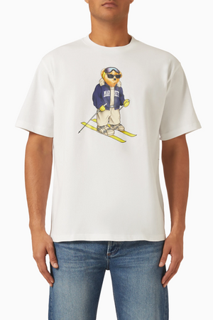 Market Bear Hitting The Slopes T-Shirt - White