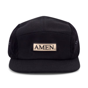 Amen Corduroy Panel Cap - Black