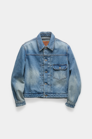 Coor Type 1 Washed Denim Trucker Jacket - Washed Indigo