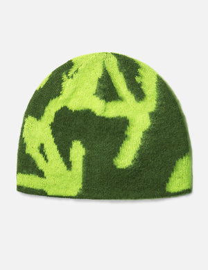 Gramicci Mohair Burly Runningman Beanie - Chartreuse