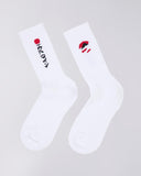 Edwin Kamifuji Socks – White