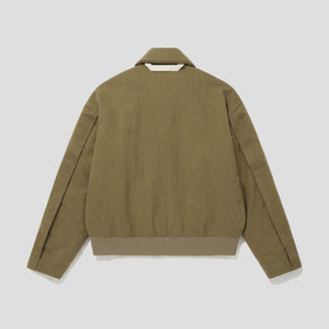 Merely Made Premium Vintage Woolen Stripe Blouson - Peanut Brown