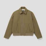 Merely Made Premium Vintage Woolen Stripe Blouson - Peanut Brown