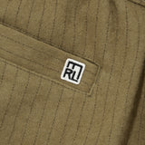Merely Made Premium Vintage Woolen Stripe Wide Pants - Peanut Brown