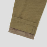 Merely Made Premium Vintage Woolen Stripe Wide Pants - Peanut Brown