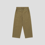 Merely Made Premium Vintage Woolen Stripe Wide Pants - Peanut Brown