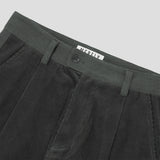 Merely Made Premium Dual Fabric Contrast Wide Pants - Royal Black
