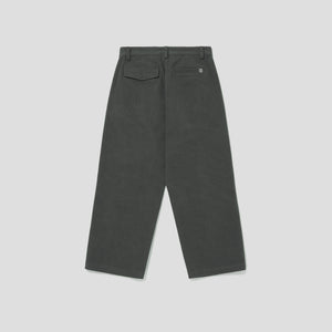 Merely Made Premium Dual Fabric Contrast Wide Pants - Iron Grey