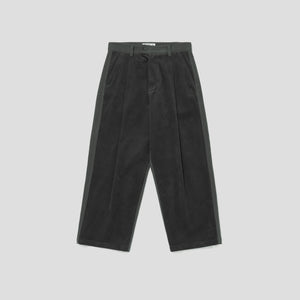 Merely Made Premium Dual Fabric Contrast Wide Pants - Iron Grey