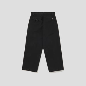 Merely Made Premium Dual Fabric Contrast Wide Pants - Royal Black