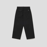 Merely Made Premium Dual Fabric Contrast Wide Pants - Royal Black
