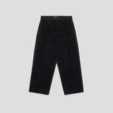 Merely Made Premium Dual Fabric Contrast Wide Pants - Royal Black