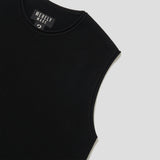 Merely Made Premium Wide Shoulder Knit Sleeveless – Asphalt Black
