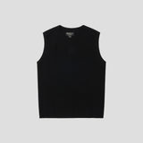 Merely Made Premium Wide Shoulder Knit Sleeveless – Asphalt Black