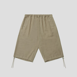 Merely Made Premium Two Tone Twill Relaxed Light Shorts – Butter Cream Beige